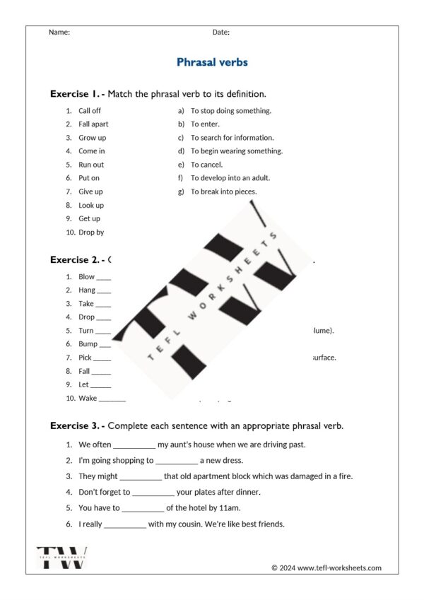 phrasal verbs