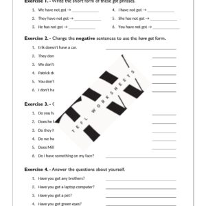have / have got (questions and negatives)
