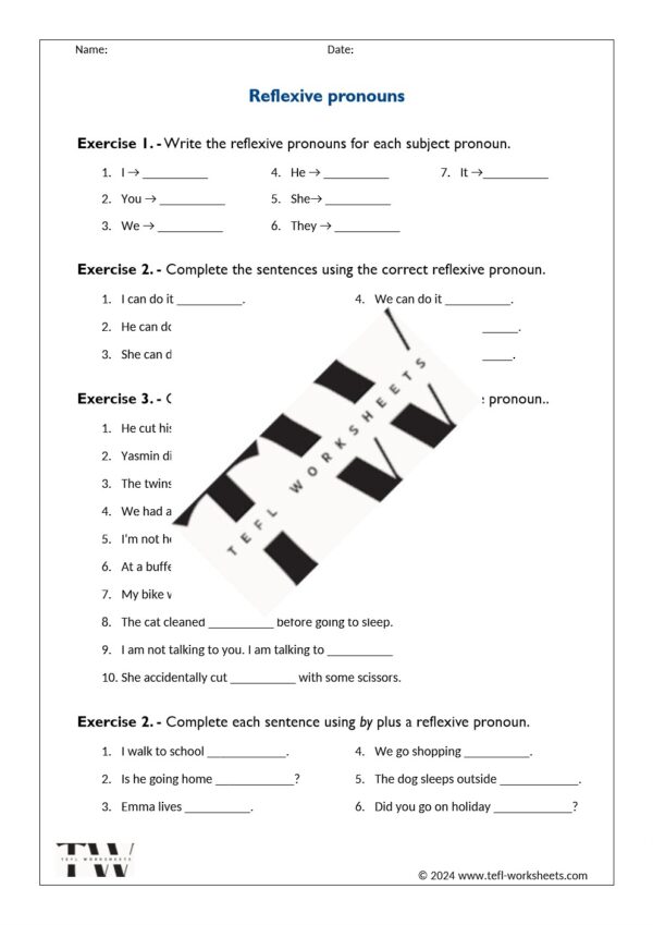 reflexive pronouns